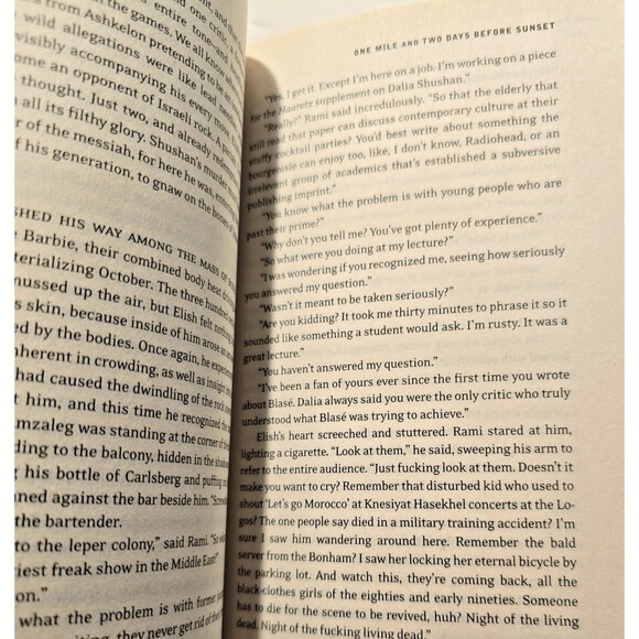 Shimon Adaf One Mile and Two Days Before Sunset by Shimon Adaf (Paperback) - Picture 4 of 6